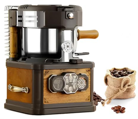 PEIXEN Electric Coffee Roaster, 700w Home Coffee Bean Grinder, 8 Speeds, Temperature Control Sensing Function, 3 Safety Protection Devices