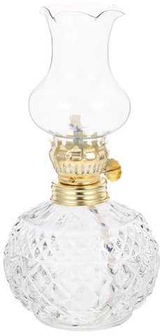 Ciieeo Lampada Olio Vintage in Vetro Resistente Ad Alte Temperature Lanterne Da Esterno Compatte Per Campeggio Decorativa Per Soggiorno e Giardino Strumento Di Illuminazione d Emergenza