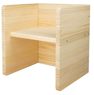 MOST DECO Silla Taburete Trifasico Montessori con 3 posiciones HECHA EN ESPAÑA para Bebés y Niños. Fabricado en Madera Maciza para fomentar la lectura Infantil ideal como regalo
