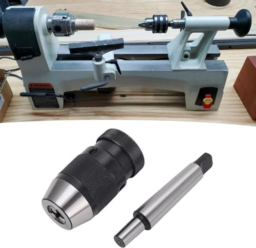 Heavy Duty Drill Press Chuck 1 to 10mm B12 Self Tightening Keyless Drill Chuck with MT2 to B12 Arbor for Drilling Milling Machines Lathes Boring Machines Electric Manual Tools