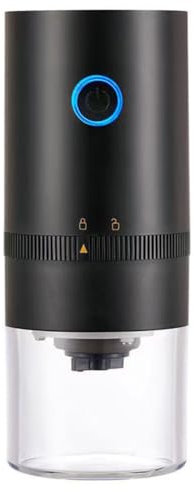 FURLOU Molinillo de café eléctrico portátil, Mini Molinillo de café Recargable con múltiples ajustes de molienda, Molinillo de café en Grano de rebaba automático Ajustable, para Oficina, hogar, hogar
