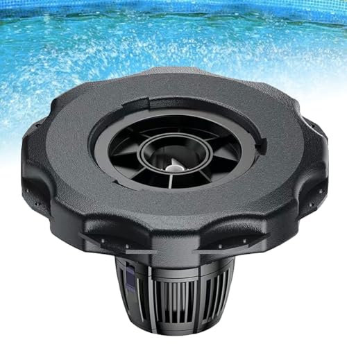 FURLOU Floating Fish Pond Fountain, High Power 360° Jets, Energy Saving Motor, Black Plastic Submersible Pump