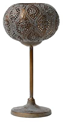 CCKUHN Kandelaber-Kerzenständer, Schmiedeeiserner Kerzenständer, Antike Retro-Ornamente, Geschnitzte Romantische Kerzenlichter, Dekoration, Kerzenständer (Größe: 4,53 * 11,81 Zoll)