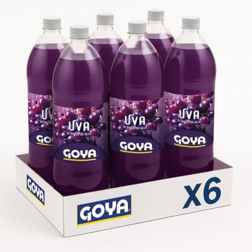 Goya Refresco Uva 6 x 2L, Refrescante y Burbujeante | Formato Práctico Ideal para Compartir y Acompañar comidas o refrescarte en cualquier momento del día.