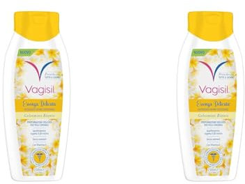 Vagisil Detergente Intimo Donna Essenza Delicata Al Gelsomino Bianco, Igiene Intima, Senza Sapone, Rispetta Il pH Intimo Della Pelle, 250 ml (Confezione da 2)