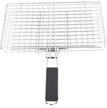 Panier à Grillades pour Barbecue, Panier à Poisson en Acier Inoxydable Antirouille, Support de Barbecue pour Viande, Steak, Crevettes, Légumes, Côtelettes, Panier à Grill Robuste