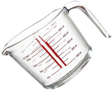 Amosfun Taza Medidora De Vidrio Templado Herramienta De Medición Para Hornear y Cocina