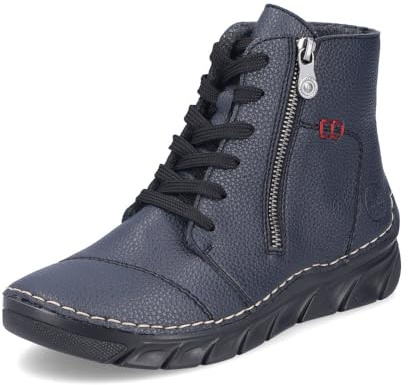 Rieker Damen Klassische Stiefeletten 55034, Frauen Stiefeletten,uebergangsstiefel,Boots,Stiefel,Bootee,Booties,halbstiefel,blau (14),39 EU / 6 UK