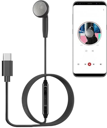 Vmiorzq Auriculares individuales con cable, auriculares mono intraurales, auriculares de una oreja, micrófono mono, auriculares de control de cable de una sola oreja para compañeros de trabajo