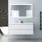 HAPAOSO Mueble de baño con Lavabo, Cuatro cajones, Blanco, 120 x 46 x 52 cm