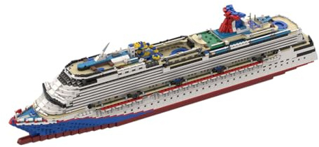 Lumitex Klemmbausteine Carnival Dream Schiff Modellbausatz, 4235 Teile 1:400 Kreuzfahrtschiff Baustein Spielzeug für Erwachsene -bru_bri_mocsv