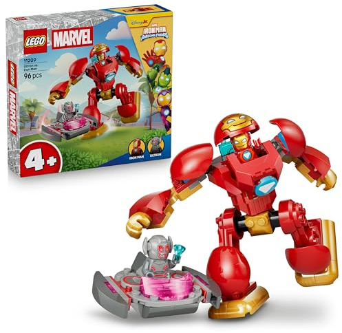 LEGO ǀ Marvel Iron Man und Seine Fantastischen Freunde Ultron vs. Iron Man - Superhelden Spielzeug mit Mech Actionfigur & 2 Minifiguren - Geschenk für Jungen ab 4 Jahren & Fans der Serie - 11209