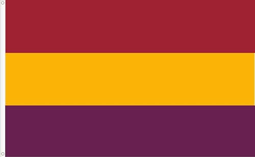 SUPER BANDERA REPUBLICANA SIN ESCUDO XL. BANDERA MOVIMIENTO REPUBLICANO ESPAÑOL XL. CALIDAD RASO PREMIUM 120D. TAMAÑO GIGANTE 250X150 CM