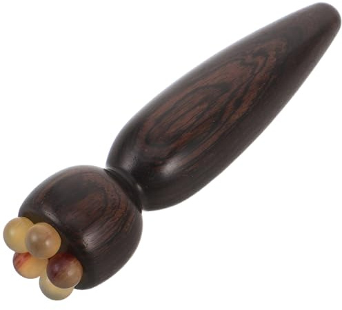 MUSISALY Bastoncino Massaggiante Occhi in Legno di Sandalo Naturale Strumento Portatile per Cura e Rassodamento Dispositivo Multifunzionale per Riduzione Gonfiore per Viaggi e Relax Faciale