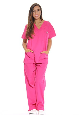 Just Love Women's 6 Pocket Scrub Sets Medical Scrubs Shirt (pack of 2)