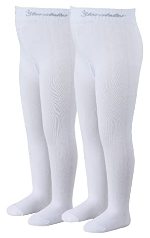 Sterntaler pack de deux Collants pour Bébés, Âge: 0-2 mois, Taille: 56, Blanc Collants Bébé fille Blanc (Weiss 500) Taille unique (Taille fabricant: 56) lot de