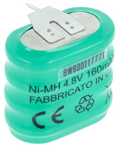 vhbw NiMH Ersatz Knopfzellen-Akku Typ 4/V150H 3-Pins 150mAh 4,8V kompatibel mit Modellbau-Akkus, Solar-Leuchten UVM.