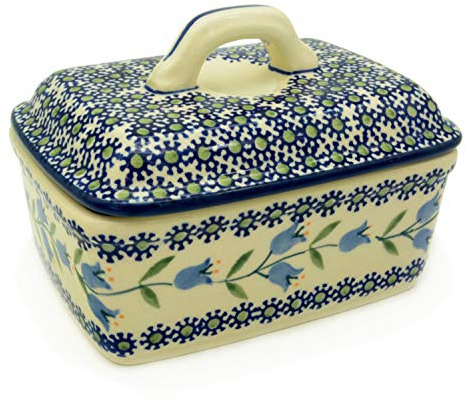 Bunzlauer Butterkästchen für 250 g Butter (Dekor Agnes)