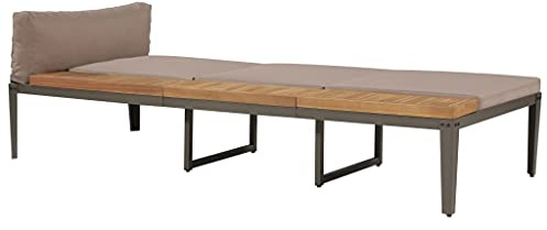 vidaXL Massivholz Sonnenliege mit Polstern Gartenliege Relaxliege Akazie Braun