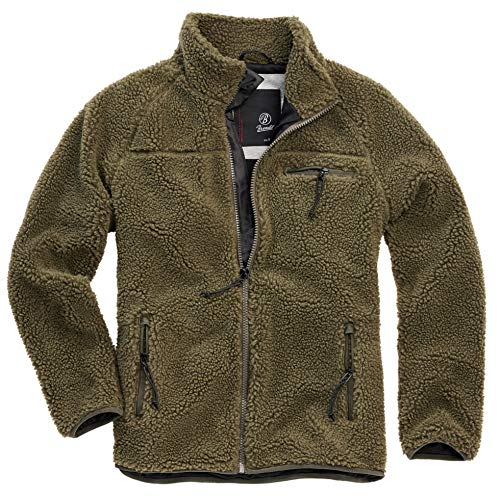 Brandit Teddyfleece Jacket, Uomo, Olive, XXL