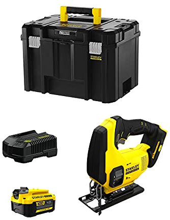 Stichsäge STANLEY FatMax SFMCS600M1T (1 Batterie 4,0 Ah + Ladegerät + TSTAK VI)