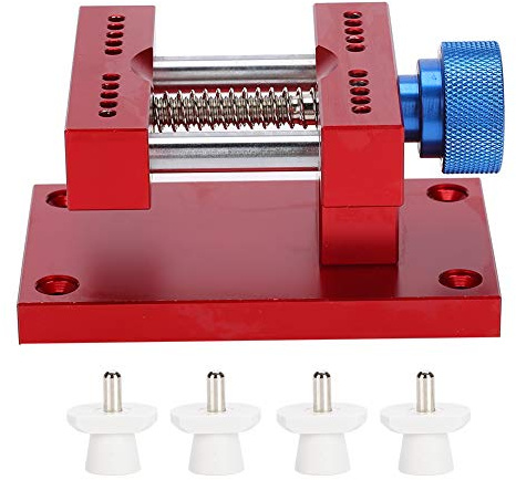 ZJchao Support de boîtier de Montre, Outil de réparation de Mouvement de Montre, Accessoire de Montre Professionnel réglable pour horloger, Outil de réparation d'horloger (Rouge)