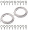 FERRIS | 2 Packs - 3 Metre Net Curtain Wire with set of 16 Hooks and 16 Eyes | Multi-Purpose Decoration Net Voile Curtain Wire Cable | Strong, Durable and Expandable Cord - Cut to Any Size Length