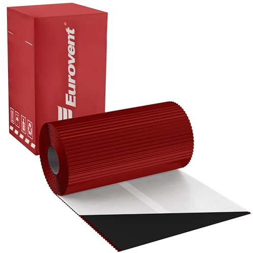 EUROVENT FLEX STANDARD 300mm x 5,0m Wandanschlussband/Kaminanschlussband ALU 2D Struktur (RAL3011 - Rot)