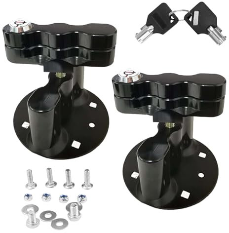 Förbättrat RX-LOX-PM Pack Mount Lock 2-pack med samma nycklar – lämplig för Rotopax låsfäste – enkelnyckel komfort