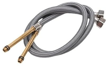 2 Stück 304 Edelstahl Stricken Flexibler Duschschlauch Erweiterte Düsenverlängerung Sanitär PiPulling Tube Badezimmerzubehör-2 Stück, 80 cm