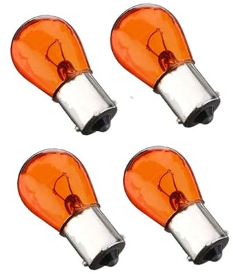 ZMShun 4Pcs Amber DC 24V 21W BA15S P21W 1156 S25 1141 2409 Bulbs Car Turn Signal Bulbs Auto BA15S Halogen Signal Lights Stop Brake Tail Indicator Lamp 24V 1156 Amber Bayonet Lamp