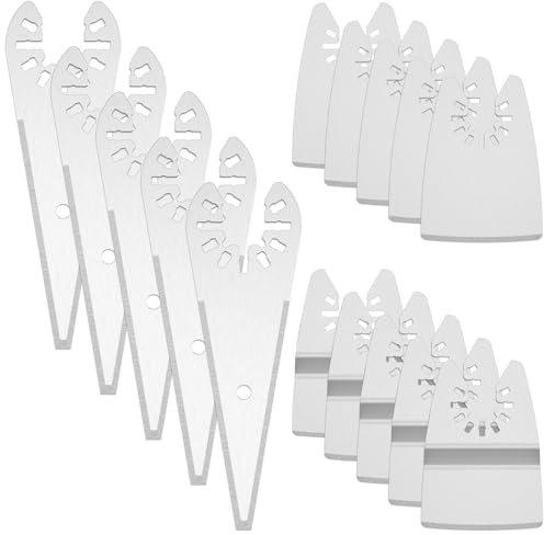 Deuson Oscillating Tool Scraper Blades Stainless Steel Multitool Scraper Blades Multi-Purpose Flexible and Rigid Cutting Scraper for Tile Adhesive Painting Varnish Kettle Set