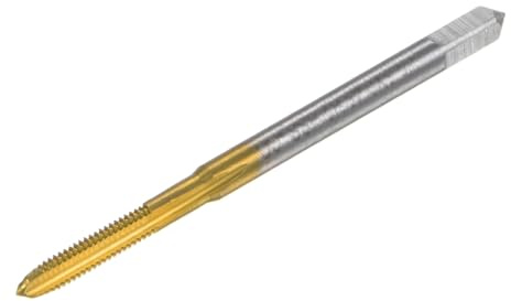 QUARKZMAN Gewindebohrer Metrisch M2.5 x 0.45, Titanbeschichtetes Kobalt-HSS (High-Speed-Stahl) mit 3 geraden Nuten, Mini-Mikro-Schraubengewinde-Reparaturwerkzeug für Uhren und Uhren, 2 Stück