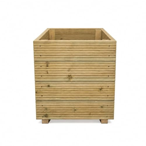Cutncraft Designs Planter Potters Large Tall Box Wooden Decking Patio Planter Trough 50x50x63cm ideal for Small trees and shrubs