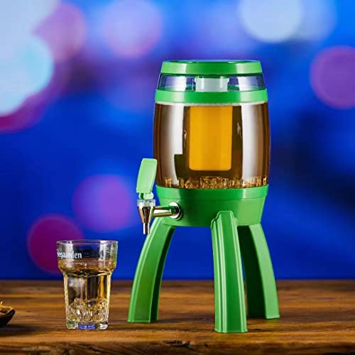 Barril de Cerveza Dispensador de Torre de Cerveza de 3L Dispensador de Bebidas con Tubo de Hielo Dispensador de Contenedor de Jugo de Cerveza fría para Bar Cocina Fiesta KTV Barbacoa