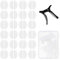 Qianyu 24 Paar Antirutsch Brillenpads Selbstklebend Brillen Nasenpads Weiche Silikon Brillenpolster Nase Dünne Brille Nasen Pad für Vollformat Sonnenbrillen Gläser Zubehör Sommer Männer Frauen