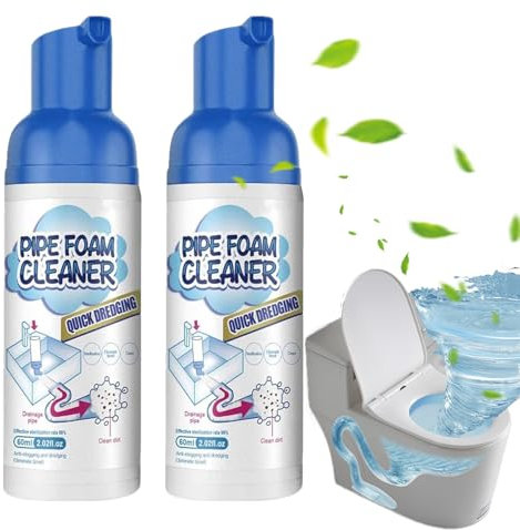 Abflussreiniger Schaum, Schaum Abflussreiniger,Get Out Abflussreiniger Schaum,Drain Cleaner Abfluss Schaumreiniger für Küche, Waschbecken, Toiletten, Wannen (2 Stück)