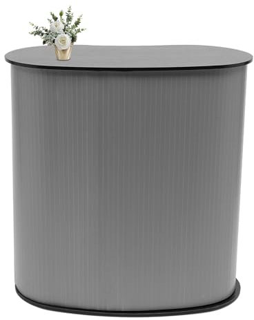 Estabeter 40 * 90 * 90 cm Messetheke Faltbar Schwarz Tragbar Counter Table Empfangstheke Promotionstand Prsentationsstnder Modern Messetheke