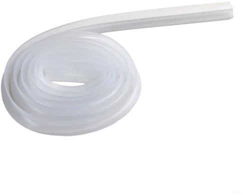 Oniissy Striscia di guarnizione per porta del bagno, 2 m, per vetro da 6/8/10/12 mm, impermeabile, per porte in vetro, gomma siliconica impermeabile, trasparente (6 mm)