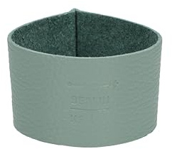 KPM Berlin Ledermanschette für LAB To-Go Becher, Sleeve, Kaffeebecher Porzellan von KPM Berlin, Logo in Blindprägung (Cielo)