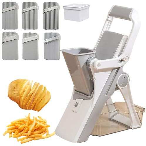 SXYKXYDL Mandolina cortadora, picadora de Verduras de Cocina con 6 Cuchillas reemplazables, rallador de Queso doméstico con Mango, para Queso, Zanahorias, calabacines, Patatas, pepinos