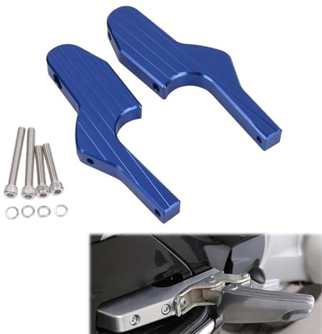 2*Motorrad-Fußrastenverlängerungen (rutschfest) aus Aluminium Kompatibel mit GT125 200 250 ABS GTS 300 300IE SUPER TOURING GTV 125 250 300 250IE Fußrasten(blau)