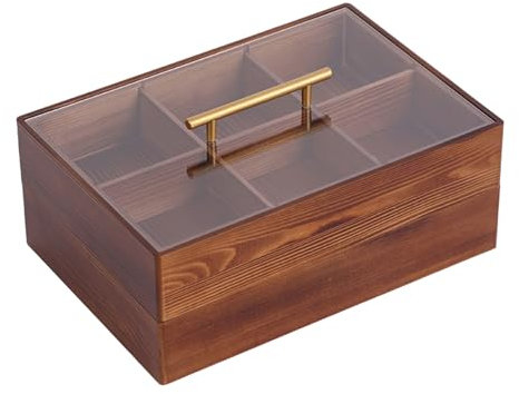 Riiichflowshop Multifunctional Wood Candy Dispenser Stylish Nut Storage Case With Dry Fruit Holder For Living Room Kitchen Tool