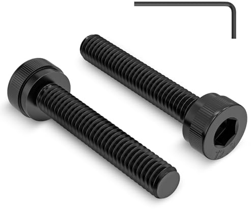 120 Stück M3 x 16 mm Schrauben, Zylinderschrauben mit Innensechskant | M3 Schrauben Schwarz Kohlenstoffstahl Zylinderkopfschrauben, Inbusschrauben Vollgewinde mit Schlüssel