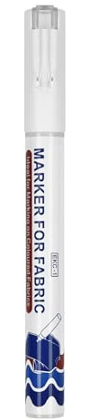 sodeber Pennarello bianco per tessuti, 2 mm, tratto largo, asciugatura rapida, resistente all'acqua, per abbigliamento, maglietta, borsa, cappello, scarpa