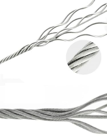 LCKKJHG Drahtseil Superweiches, Flexibles Drahtseilkabel aus Edelstahl 304, 1,5–5 mm Durchmesser, 7 x 19, 133 Stränge FüR Kletterpflanzen, Gardinen, Dekoration(5MM Diameter)