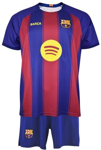 FC Barcelona, Camiseta y Pantalón Blaugrana, Primera Equipación Niños Temporada 25/26 Conjunto, Replica Oficial, Unisex niños, 12 años
