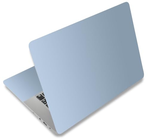 Mibbxea 15-15.6 Inch Laptop Skin Sticker, Reusable Vinyl Sticker Film Cover for 13 13.3 14 15.4 Inch Laptops & Netbooks, Scratch-Resistant, Dustproof, Waterproof (094 Stone Blue - Gradient)