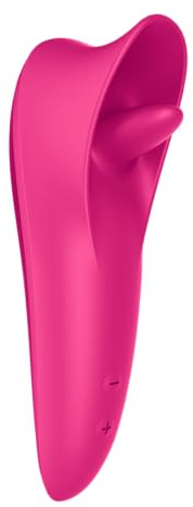 Satisfyer Tongue Master | Klitoris Vibrator Silikon | wasserdicht (IPX7) | Auflegevibrator & Zungenvibrator mit langem Griff | 9 Vibrationsprogramme & 9 Leckmodi | USB-C Ladefunktion | Sexspielzeug