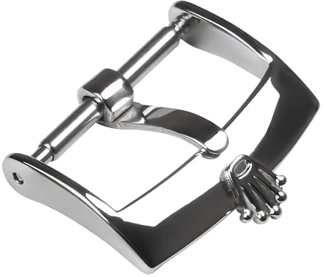 ROUHO Edelstahl Lederarmband Nadelverschluss Stegverbindung - Uhrverschluss Zubehör für Rolex Daytona Submariner GMT